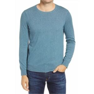 New Bonobos Mens Lightweight Stripe Sweater Size XL Feder Stripe Topaz